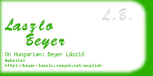 laszlo beyer business card